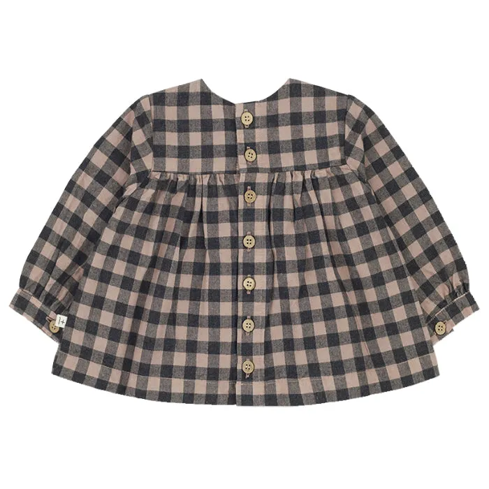 1+ In The Family Baby And Child Tessa Blouse Mauve Pink Checks