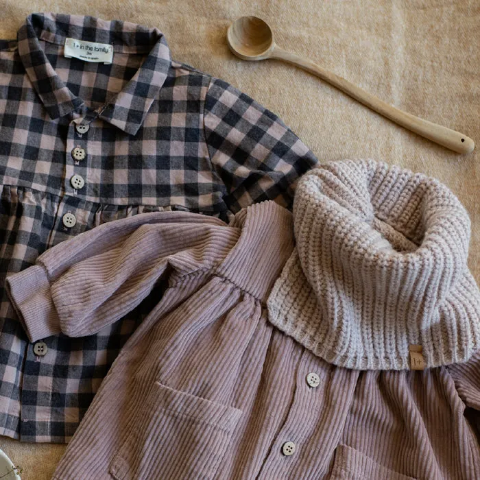 1+ In The Family Baby And Child Wendy Dress Mauve Pink Checks