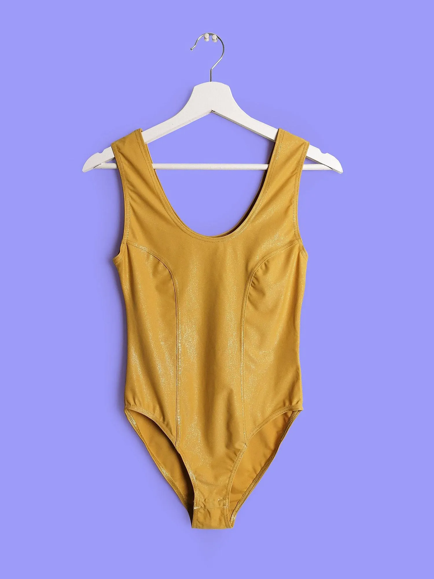 90's Gold Bodysuit Liquid Yellow - size XS-S