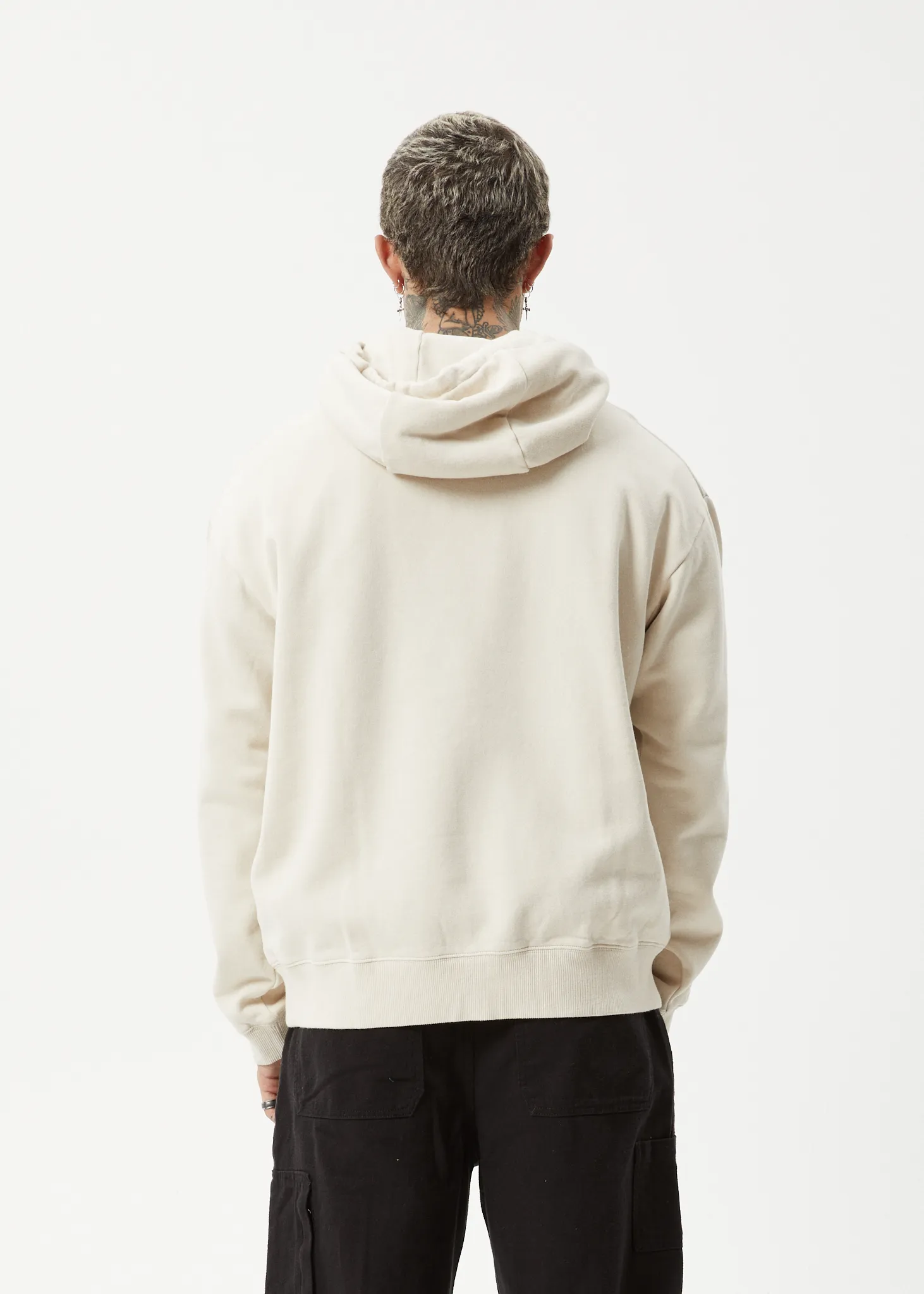 AFENDS Mens Vinyl - Pull On Hood - Moonbeam