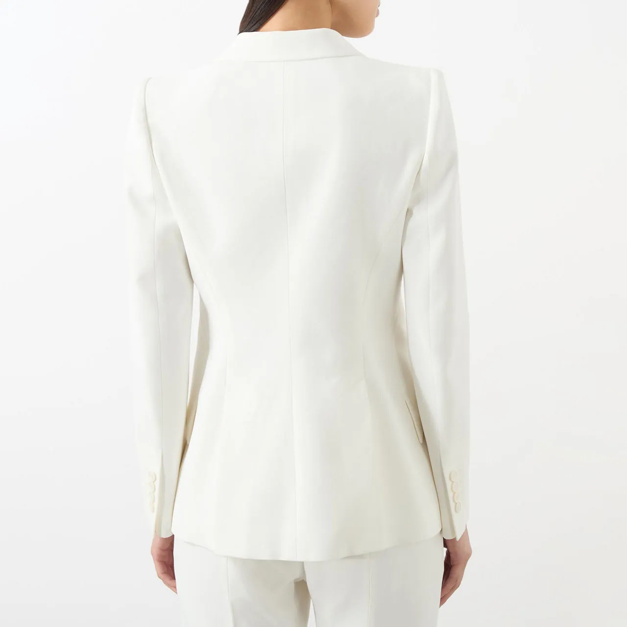 ALEXANDER MCQUEEN Peak Single-Breasted Blazer - Ivory