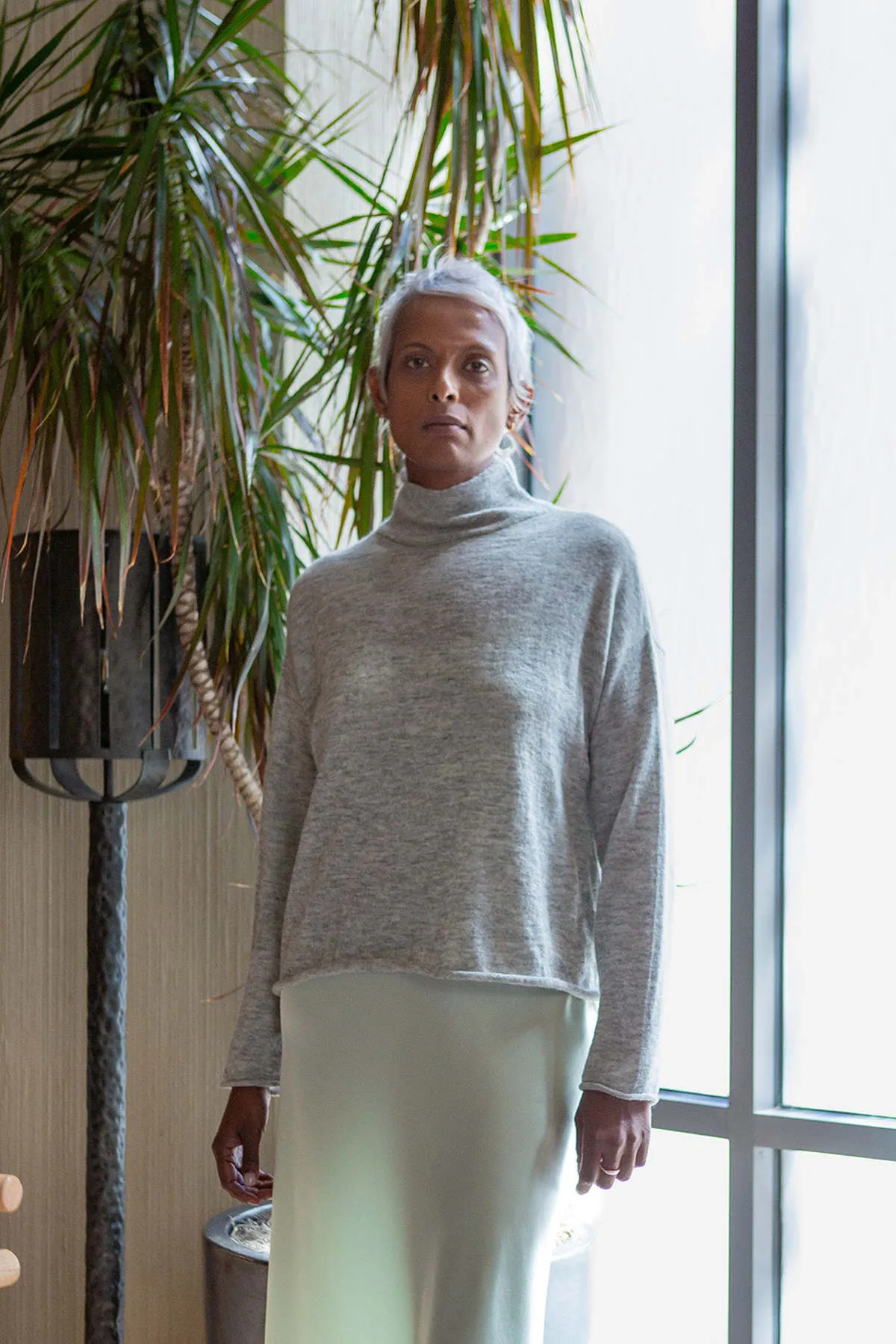 Alpaca Turtleneck - Light Grey