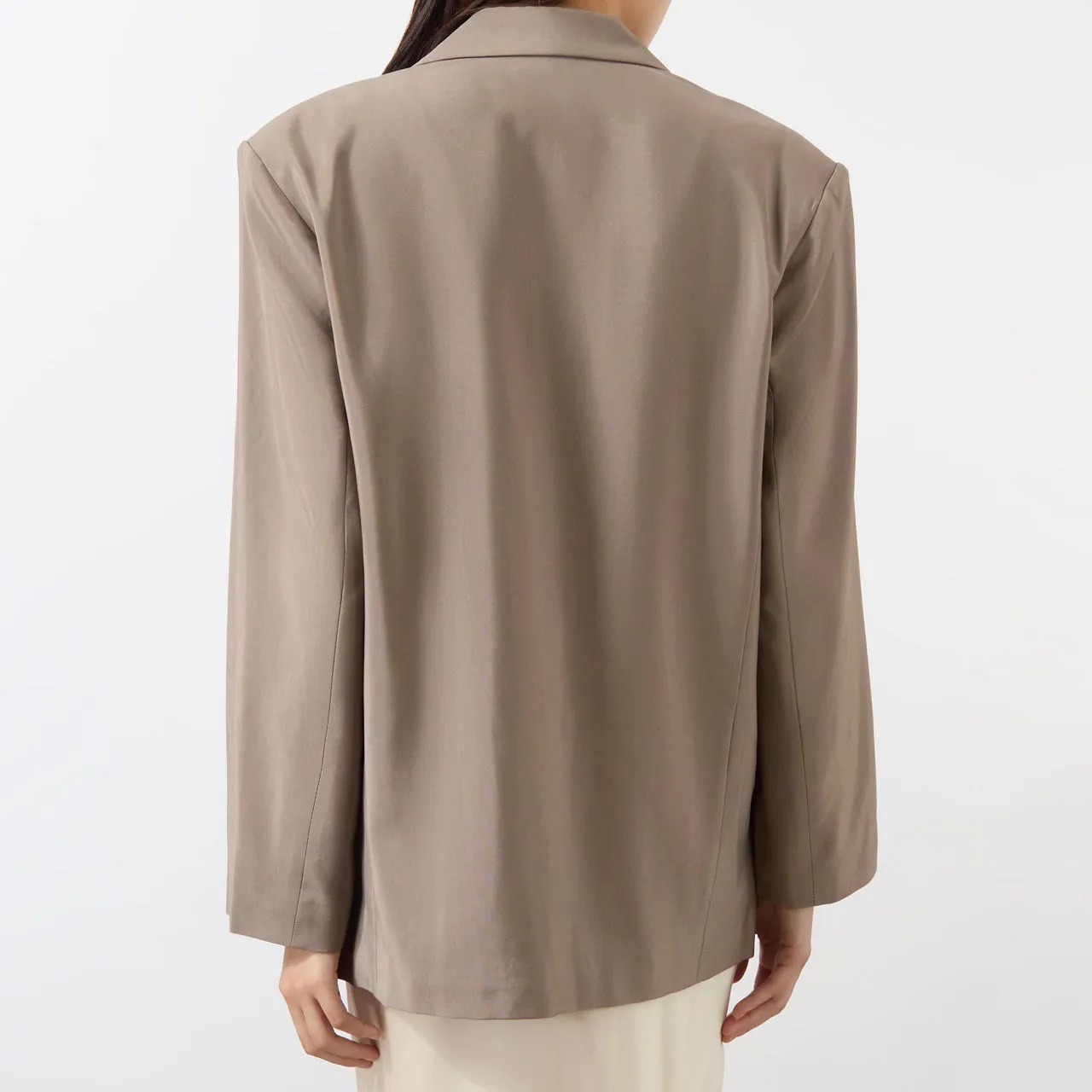 ANINE BING Quinn Single-Breasted Blazer - Taupe