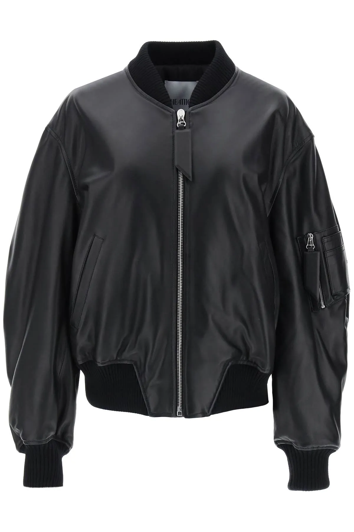 Anja Leather Bomber Jacket