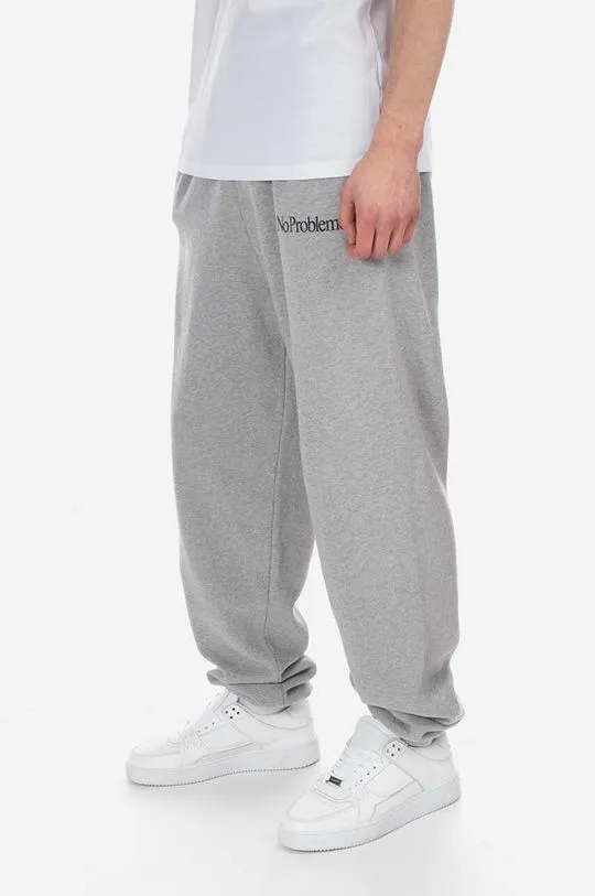 Aries joggers gray color Aries Mini Problemo Sweatpant AR30009 ALPLINE GREEN