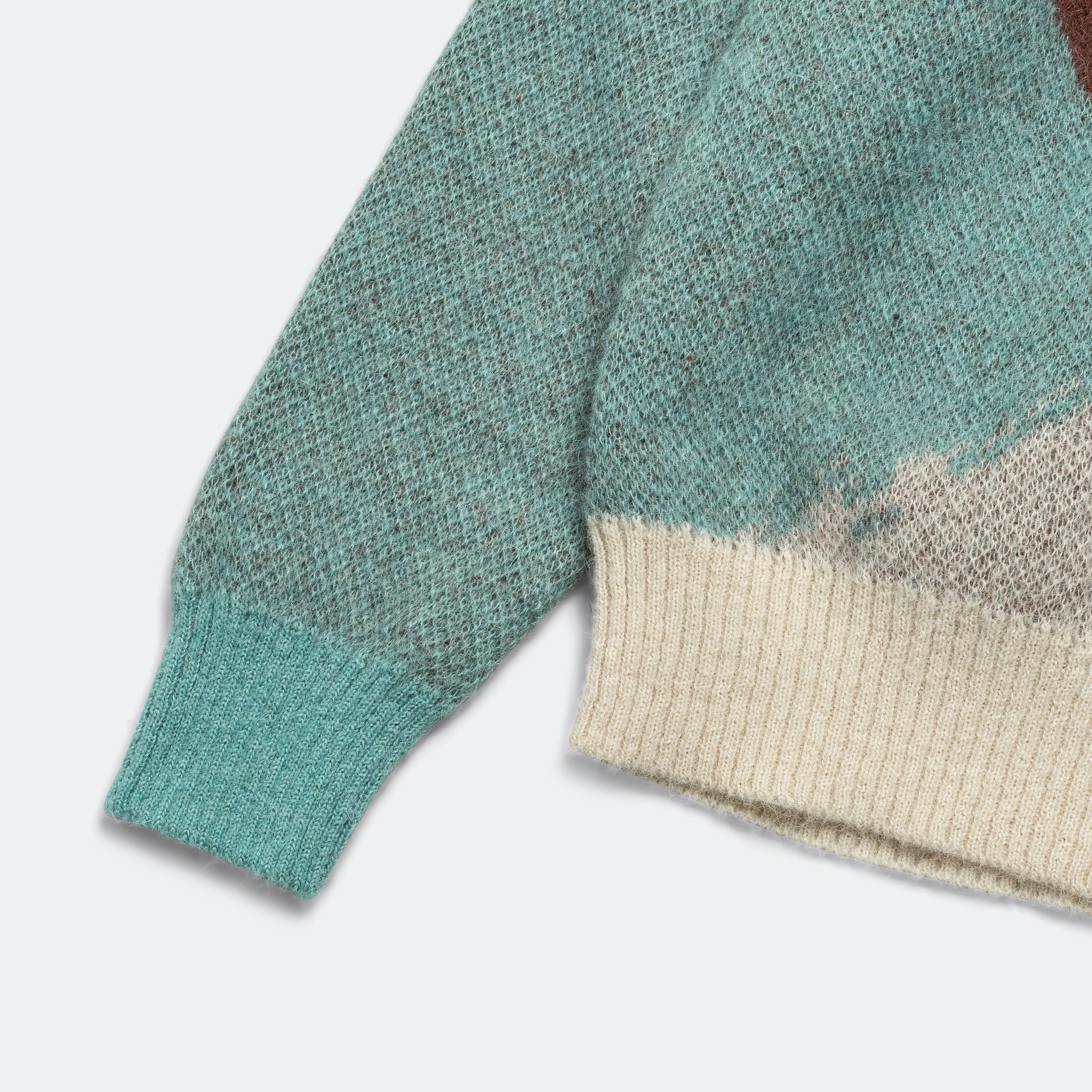 Arild Alpaca Mohair Jacquard Sweater - Espresso