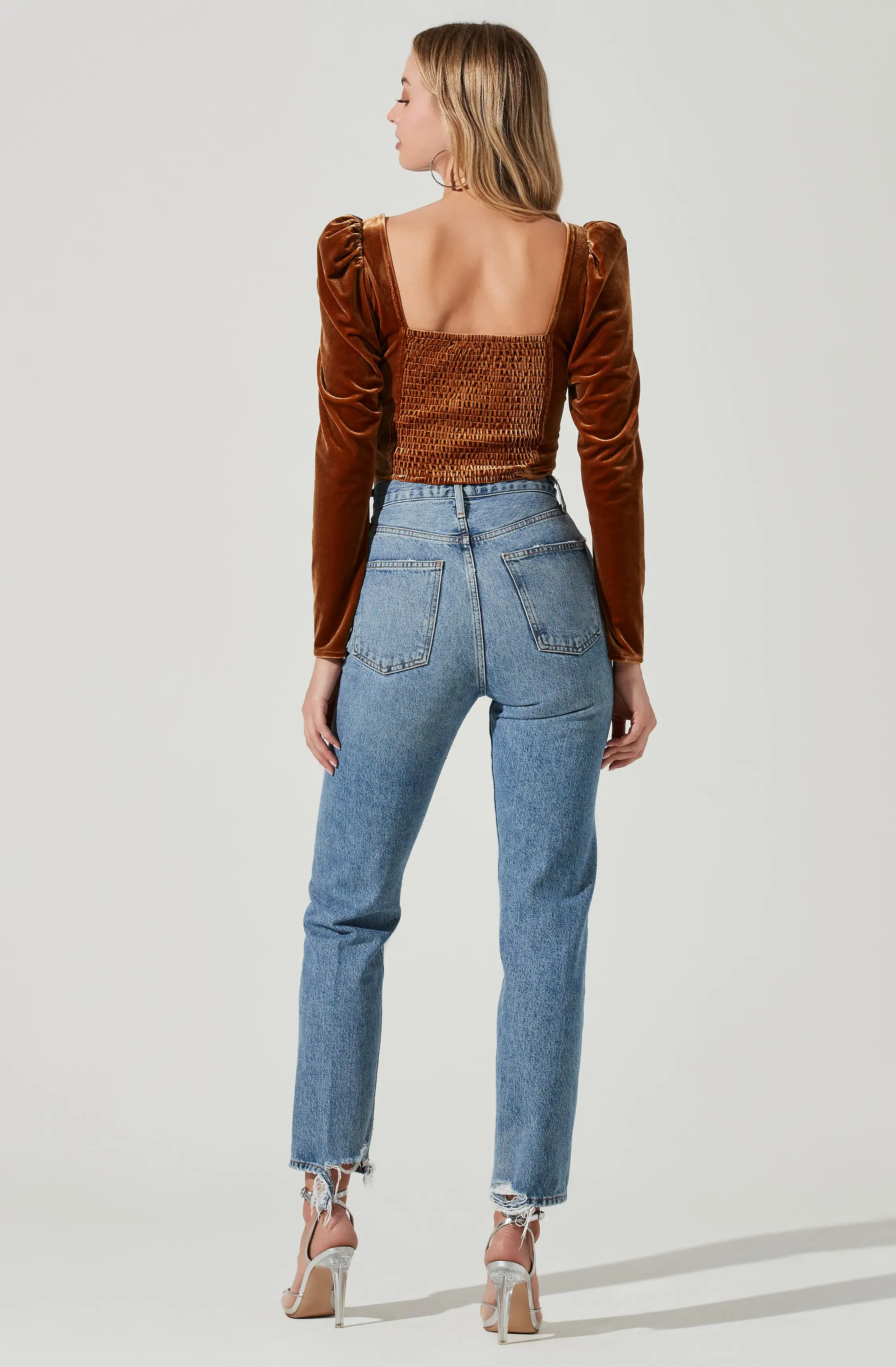 Ashbury Velvet Corset Long Sleeve Top