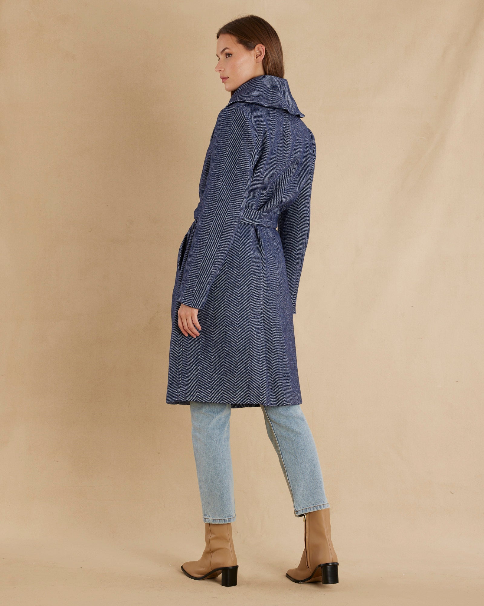 Aspen Wool Coat - Navy