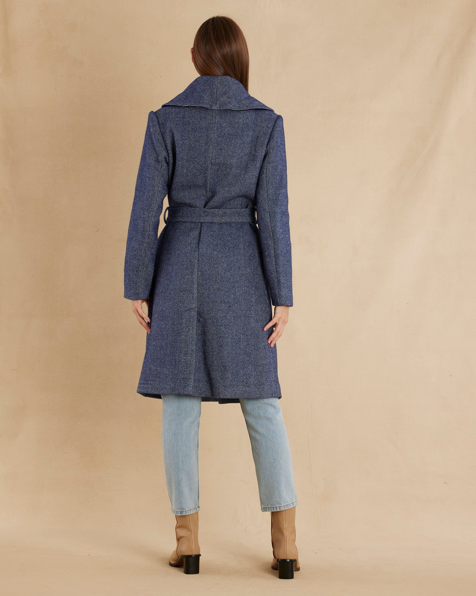 Aspen Wool Coat - Navy