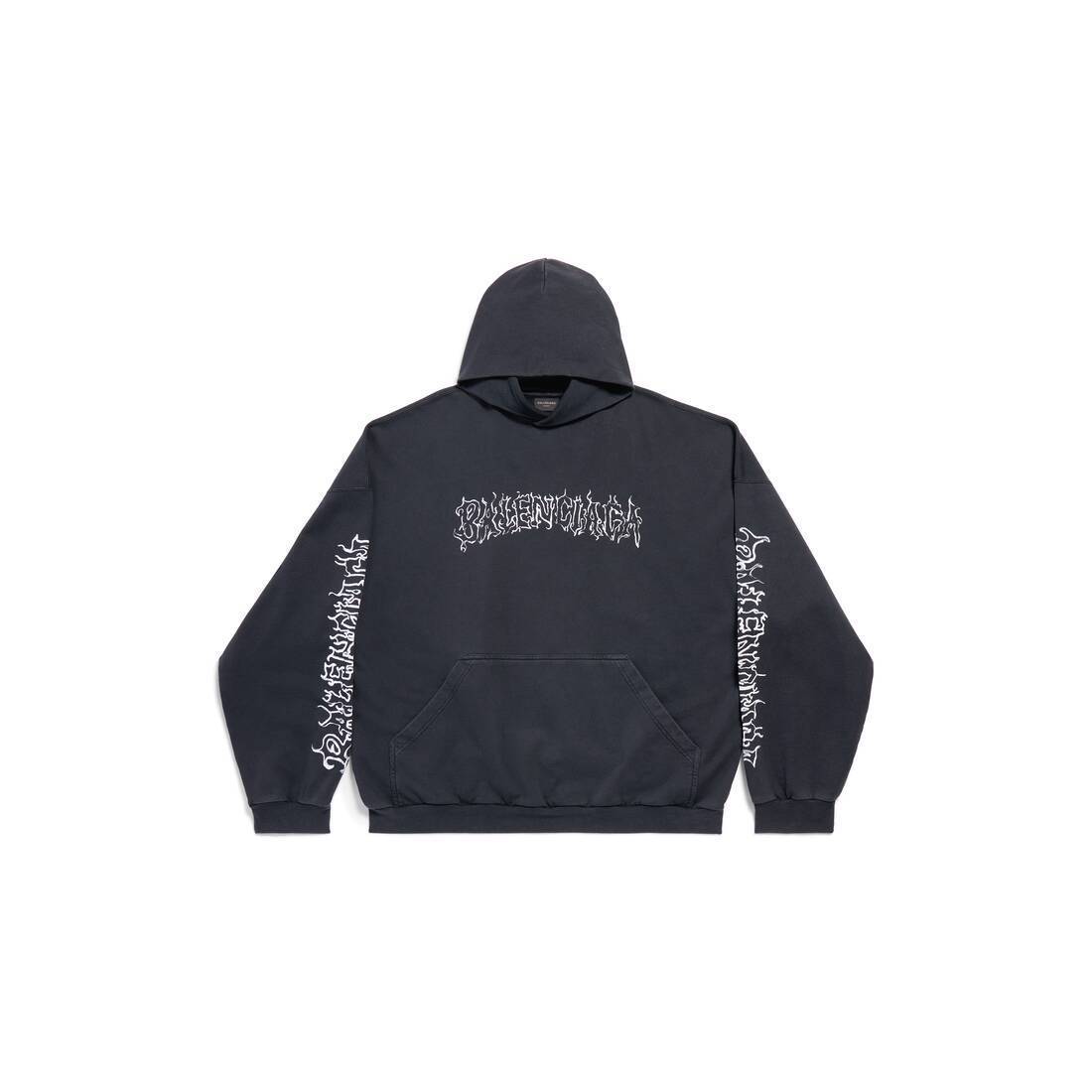 BALENCIAGA  |Diy Metal Outline Hoodie Oversized in Black/white