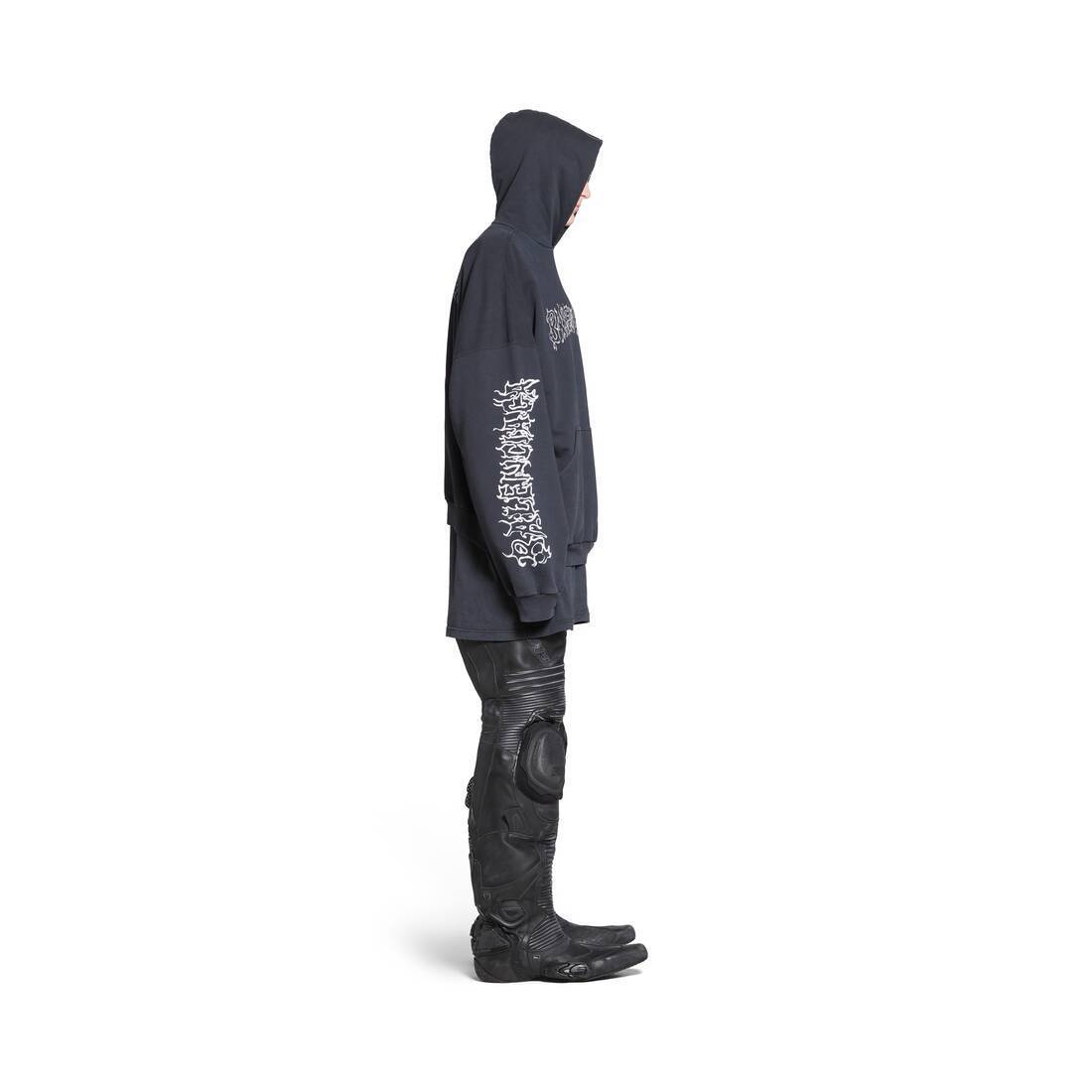 BALENCIAGA  |Diy Metal Outline Hoodie Oversized in Black/white