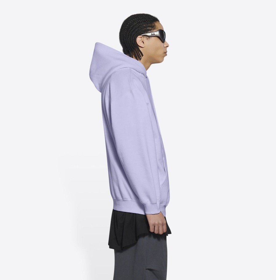 BALENCIAGA  |Men's political campaign medium fit hoodie in purple