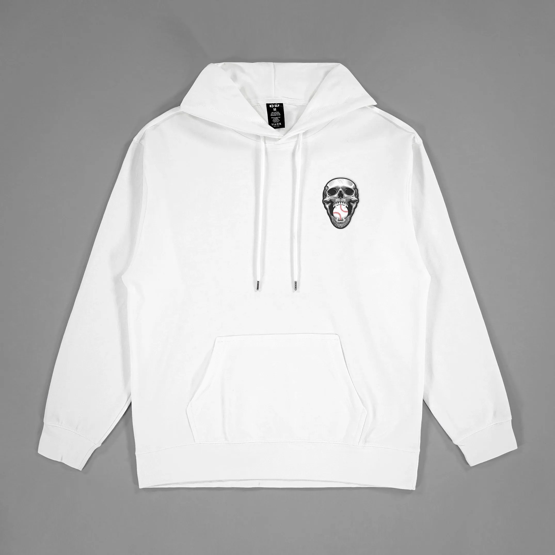 Baseball Skull Patch Hoodie