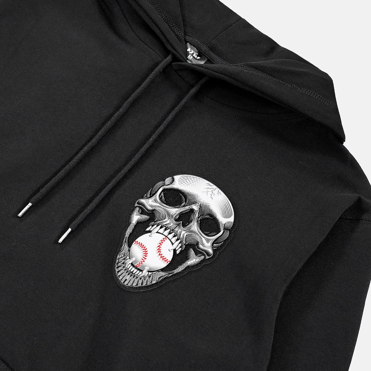 Baseball Skull Patch Hoodie