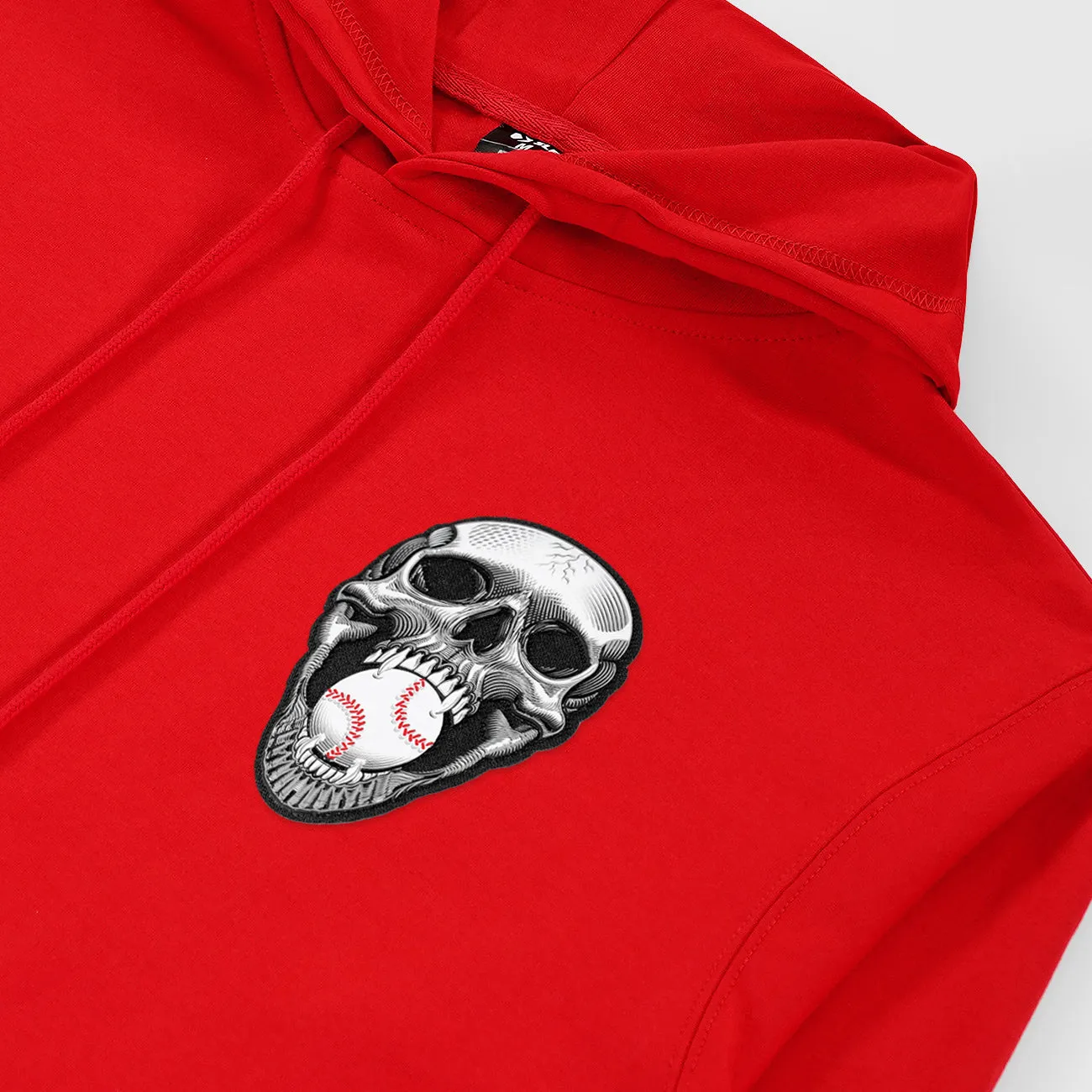 Baseball Skull Patch Hoodie