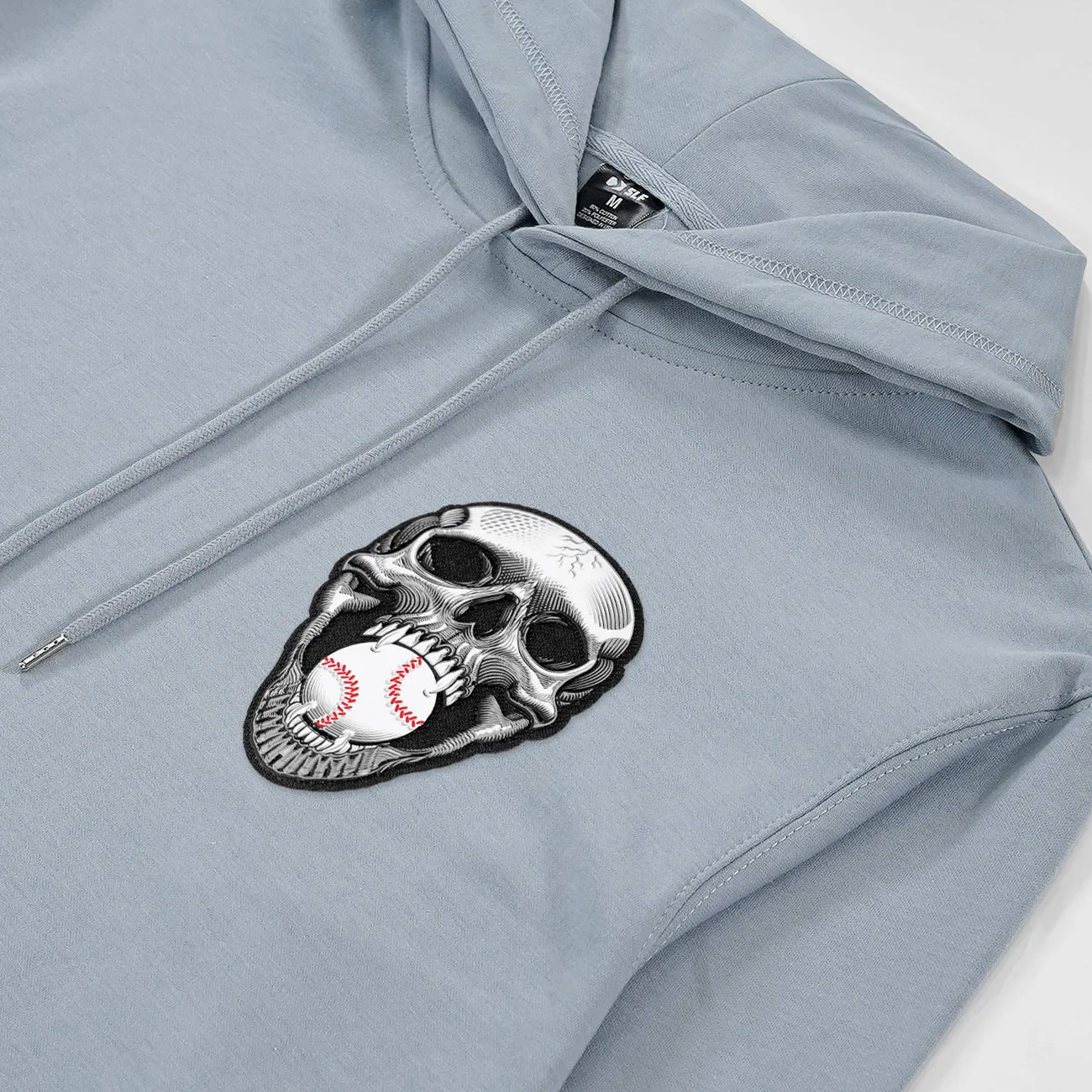 Baseball Skull Patch Hoodie