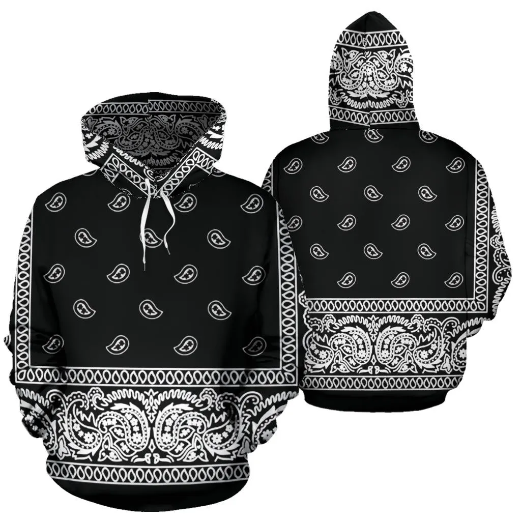 Black Bandanna Hoodie-Express Line