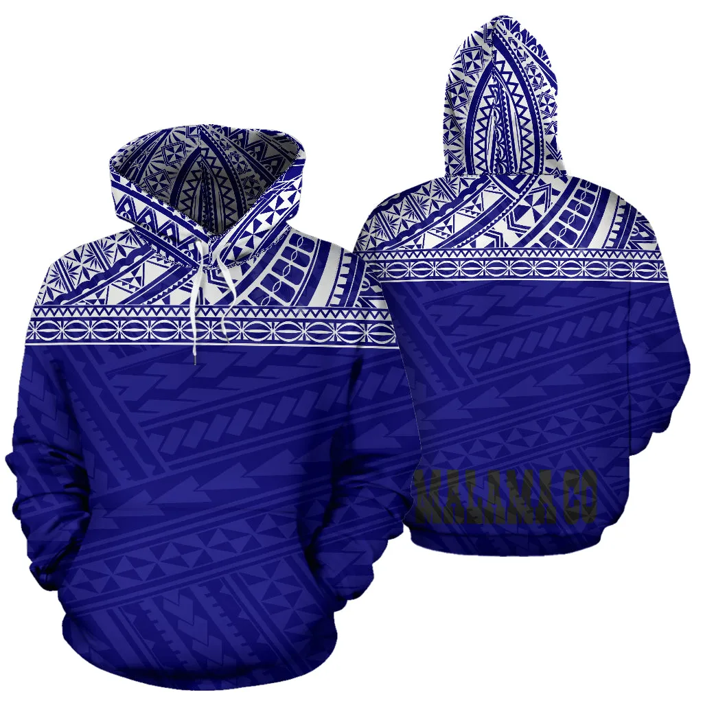 Blue Pattern  Hoodie