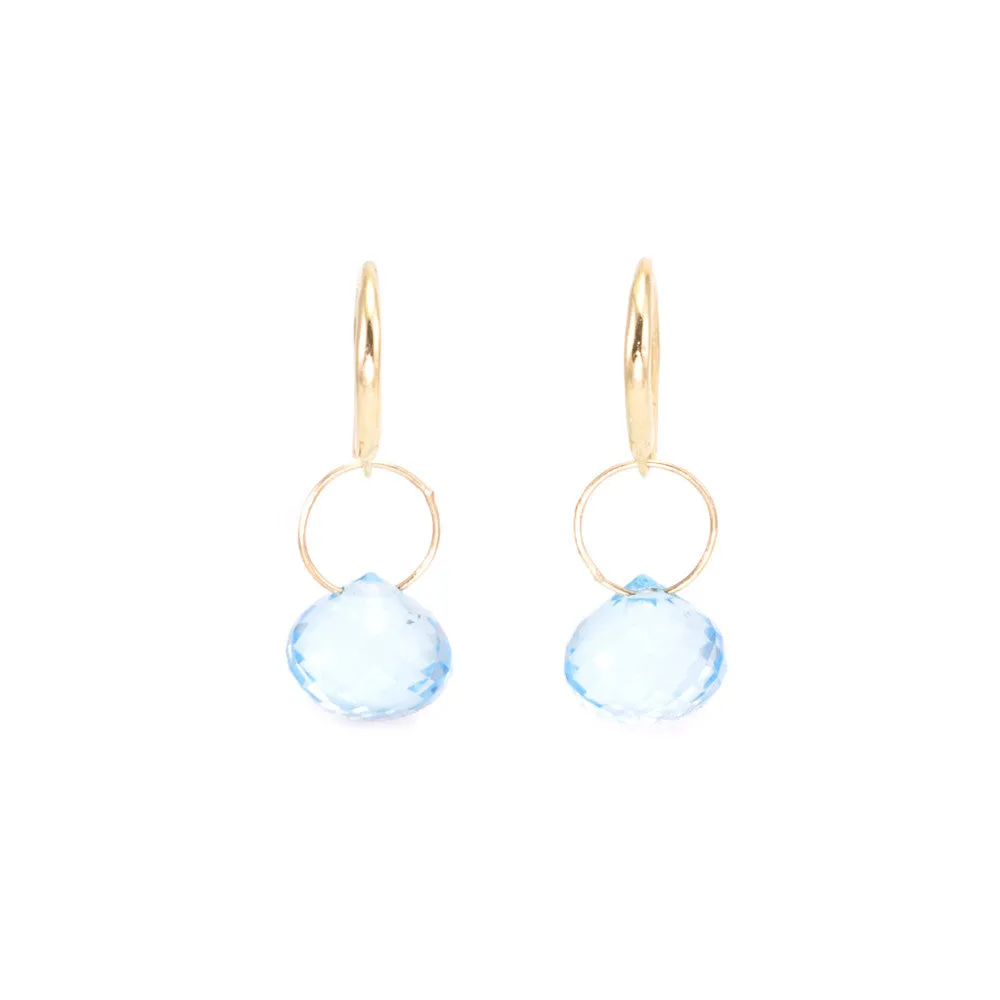 Blue Topaz Drop Earrings