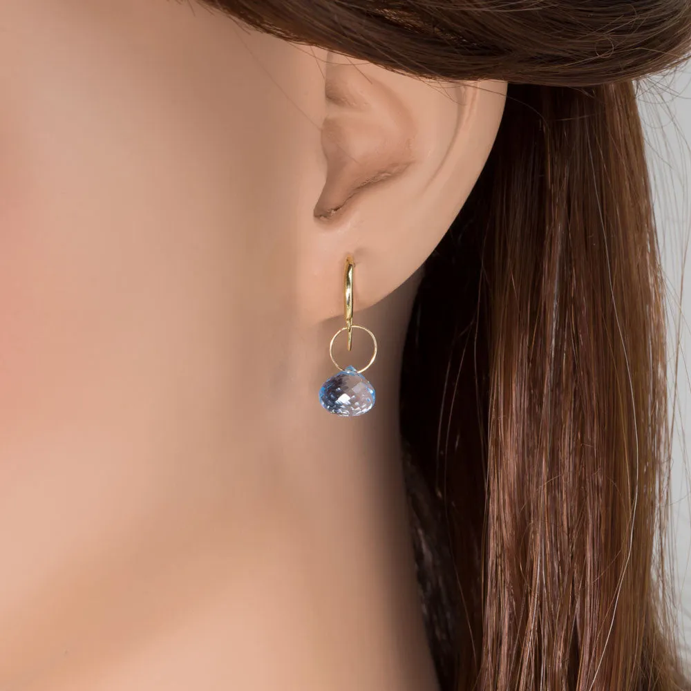 Blue Topaz Drop Earrings