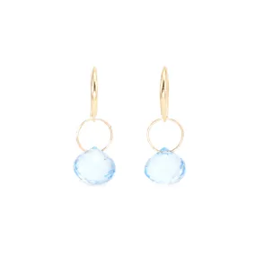 Blue Topaz Drop Earrings