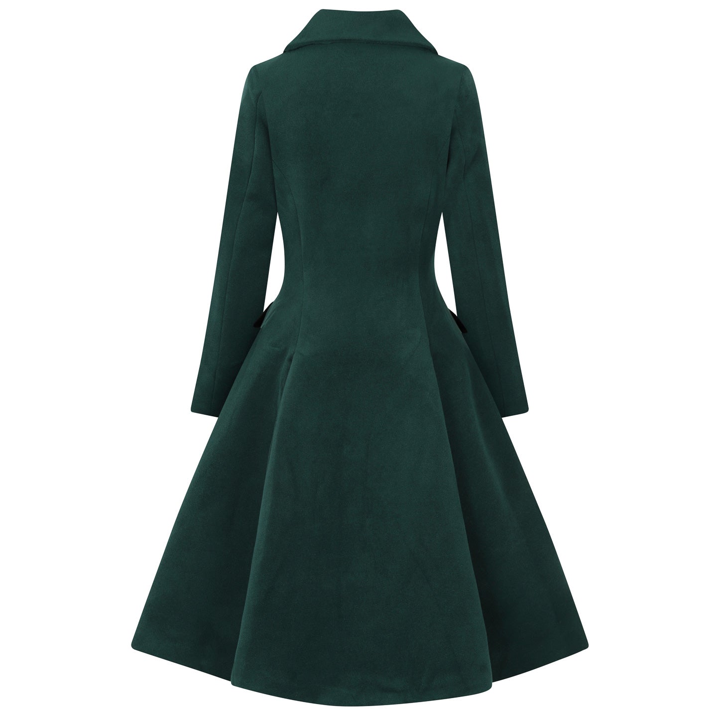 Bottle Green Vintage Inspired Classic Swing Coat