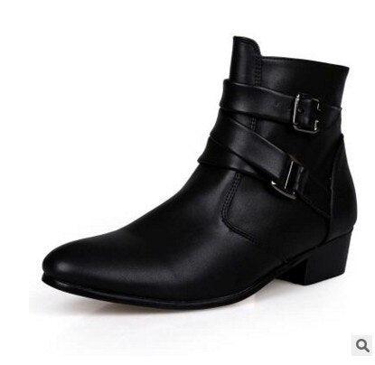 British Style Leather Short Boots with Flat Heel - Perfect for Work and Motorcycle Riding