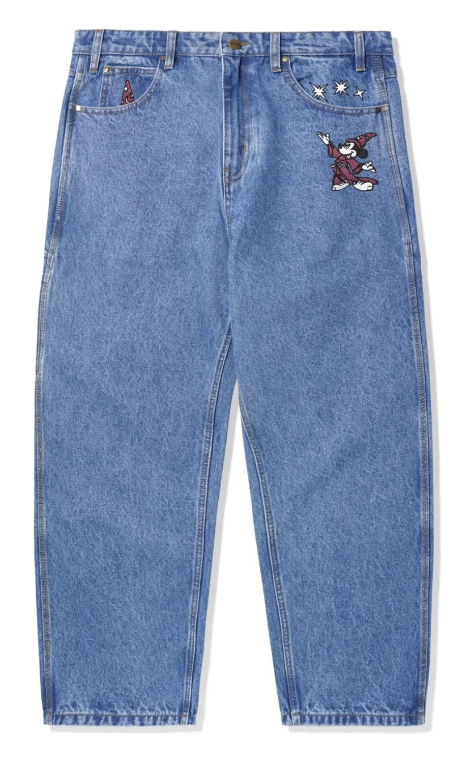 Butter Goods x Disney Sorcerer Baggy Denim Jeans / Washed Indigo