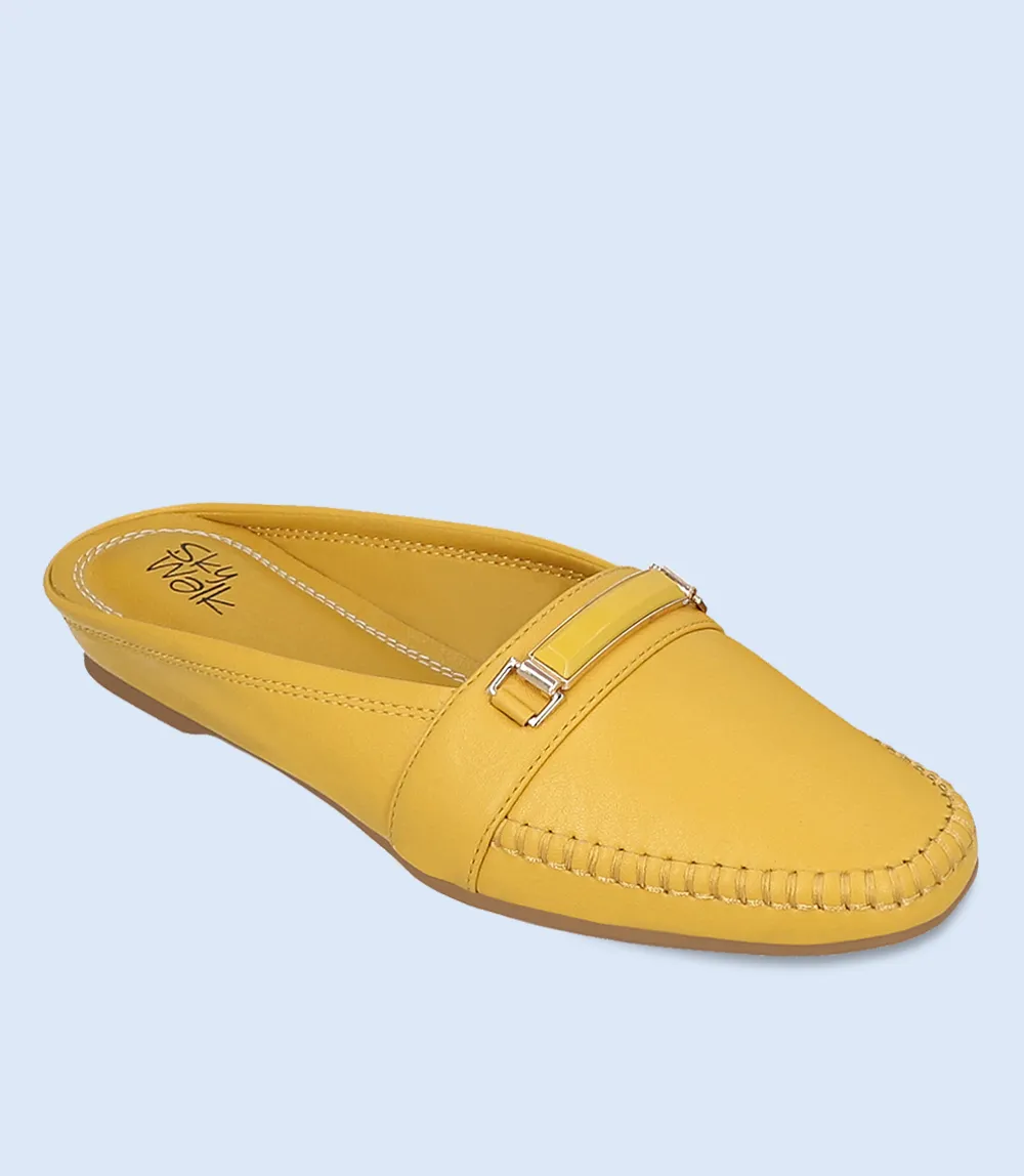 BW8295-MUSTARD-Women Comfort Mules