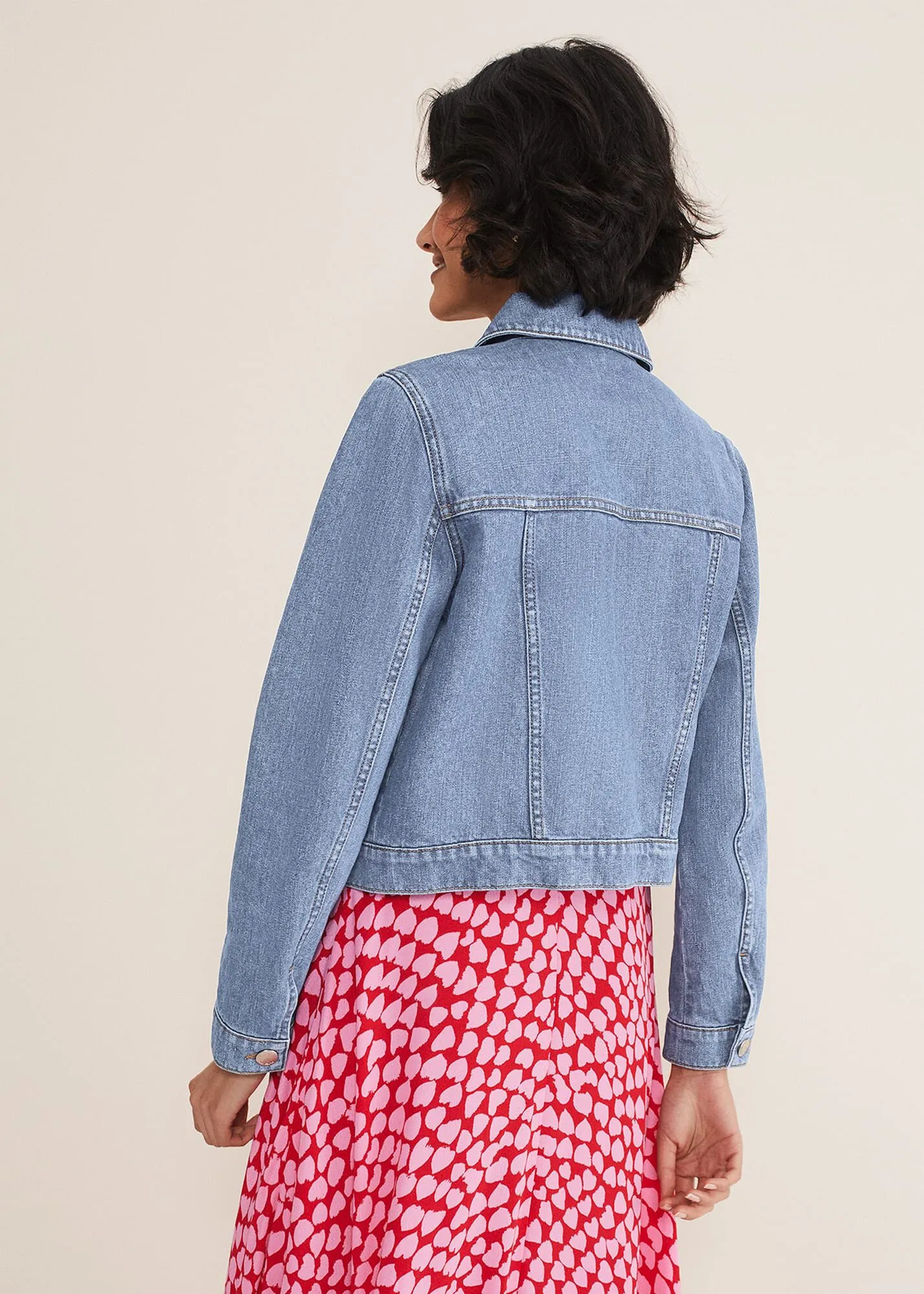 Caitlin Cropped Denim Jacket