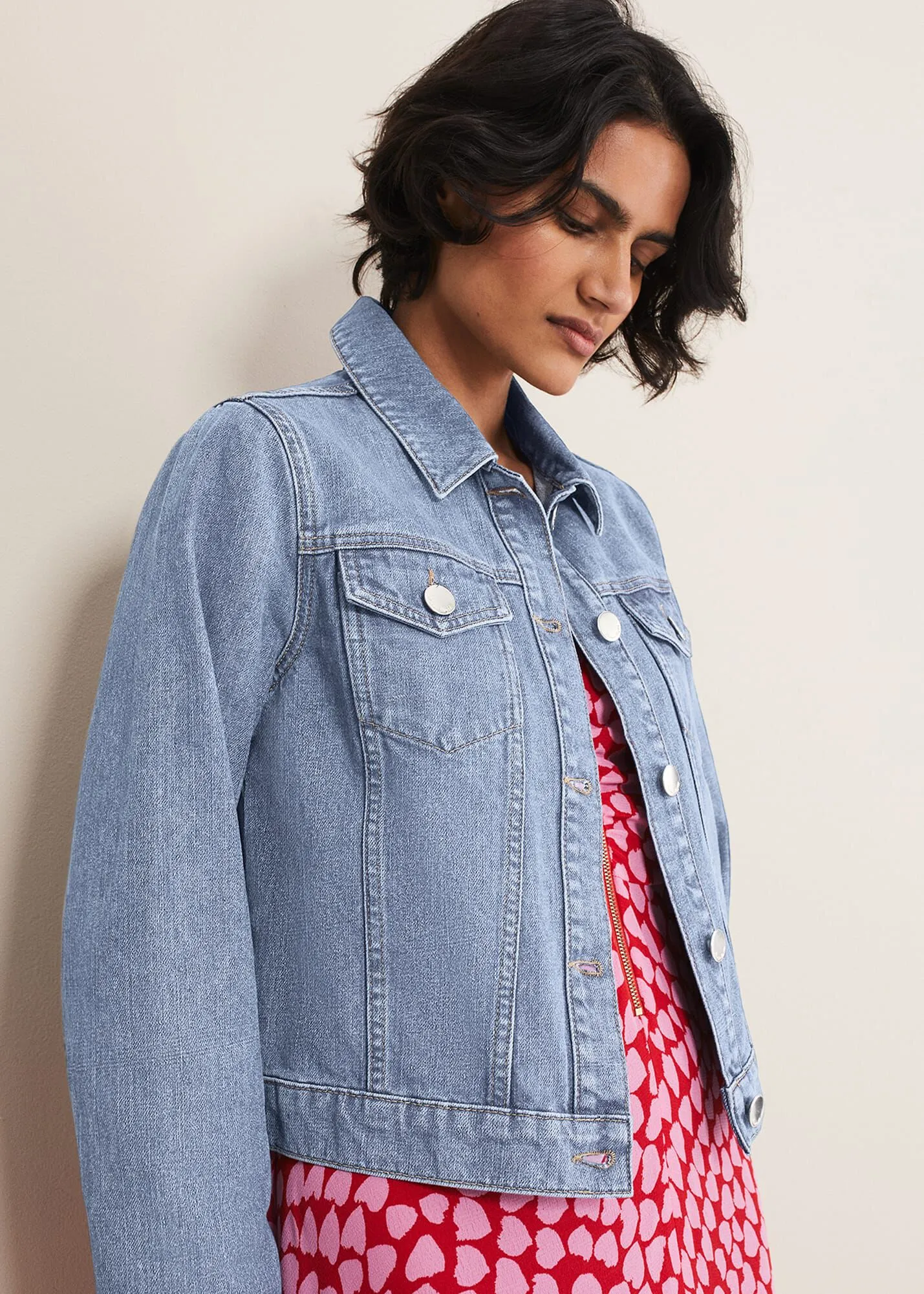 Caitlin Cropped Denim Jacket