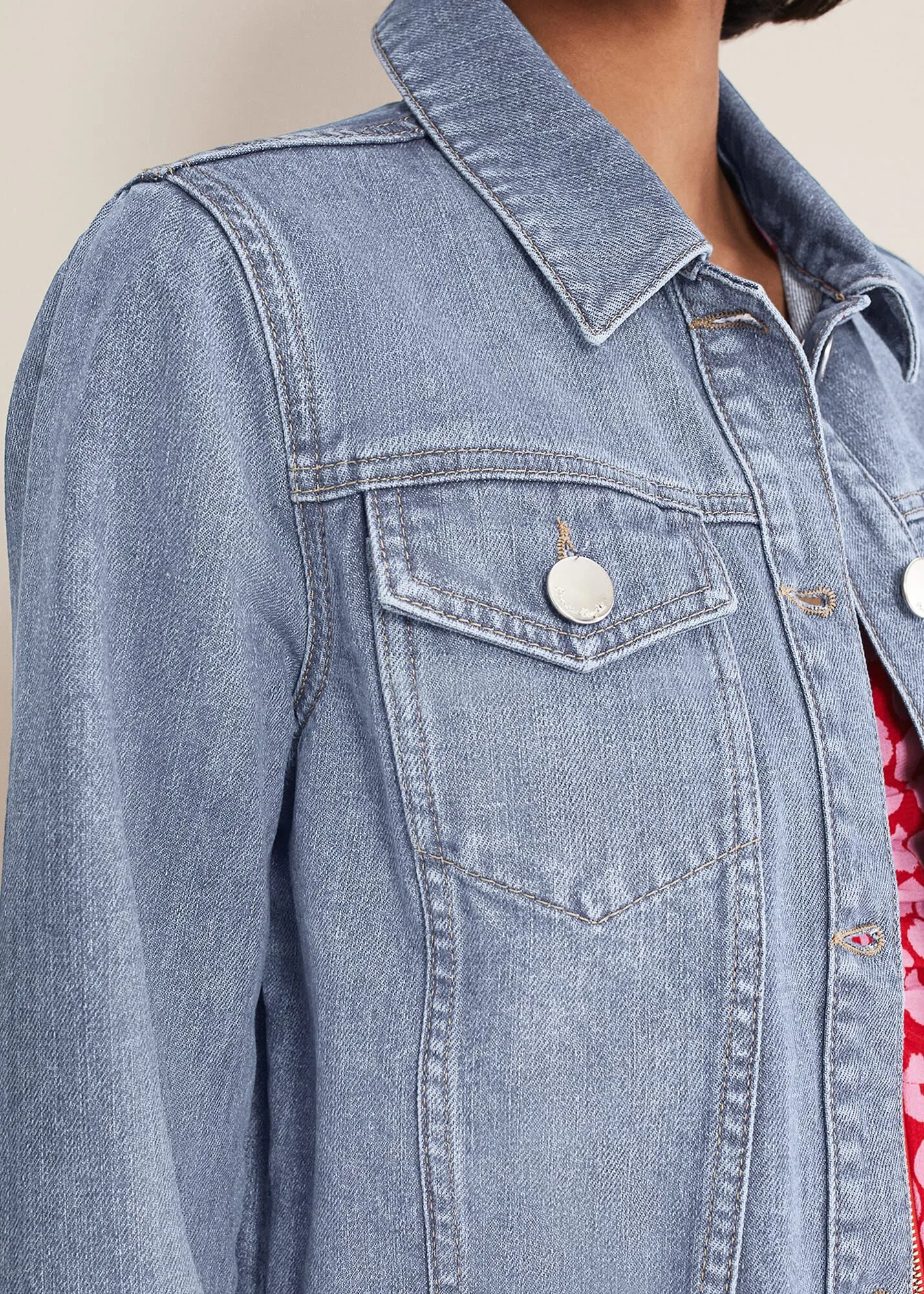 Caitlin Cropped Denim Jacket