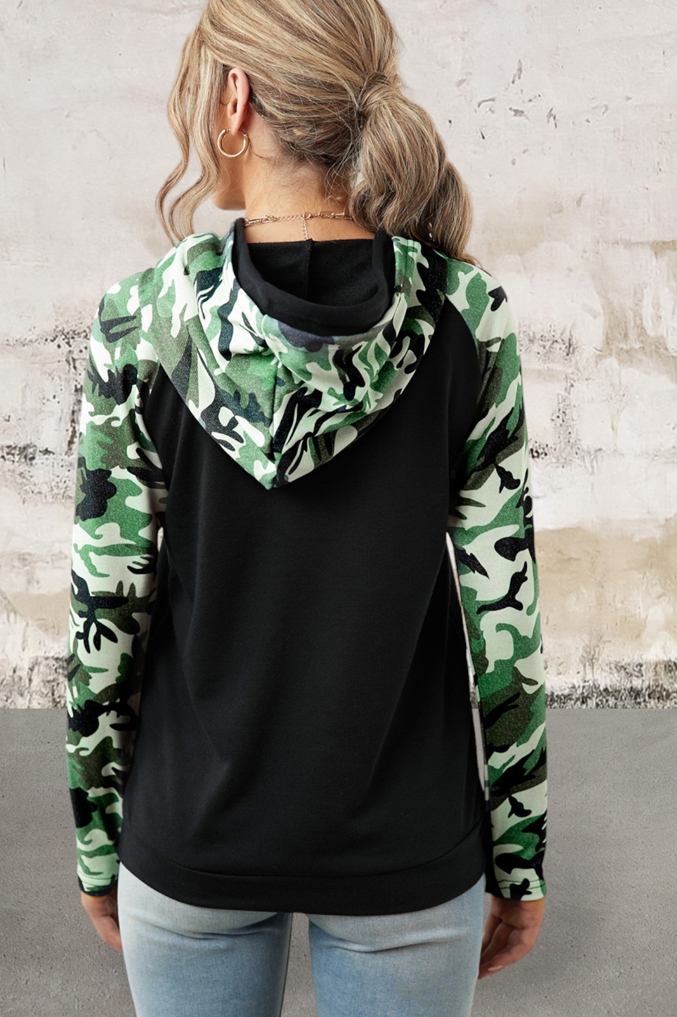 Camouflage Print Hoodie