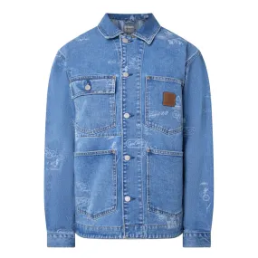 CARHARTT WIP Stamp Print Denim Jacket - Blue