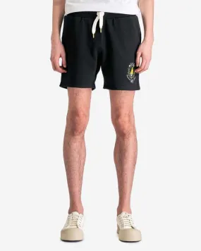 Casa Way Embroidered Sweatshort - Black