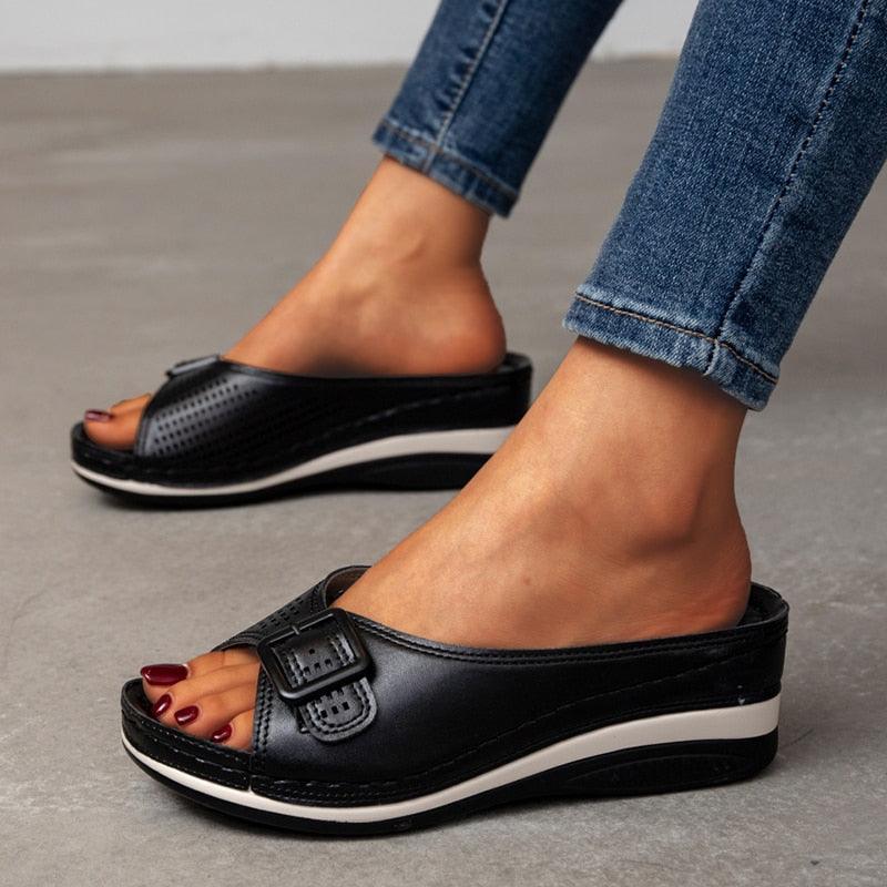 Casual Slip On Wedge Shoes