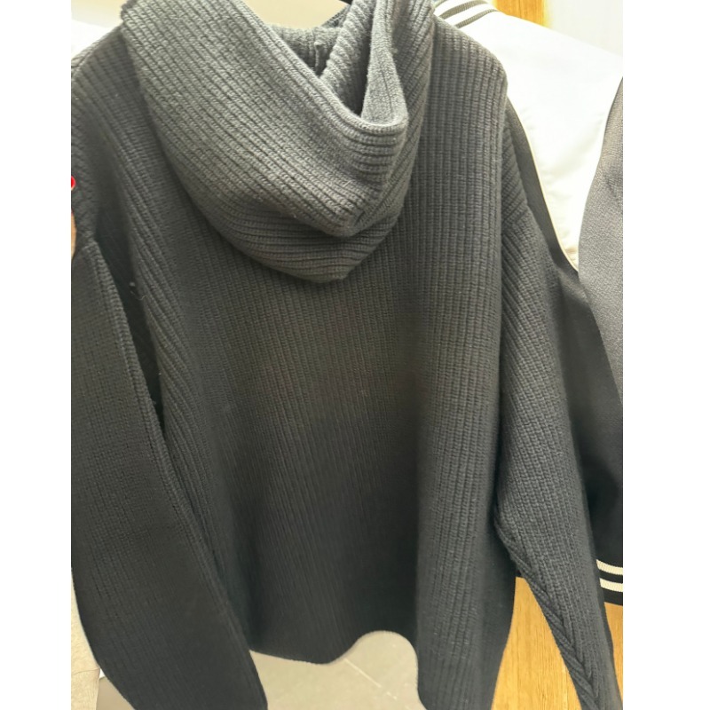 CELINE  |celine hooded sweater in ribbed wool