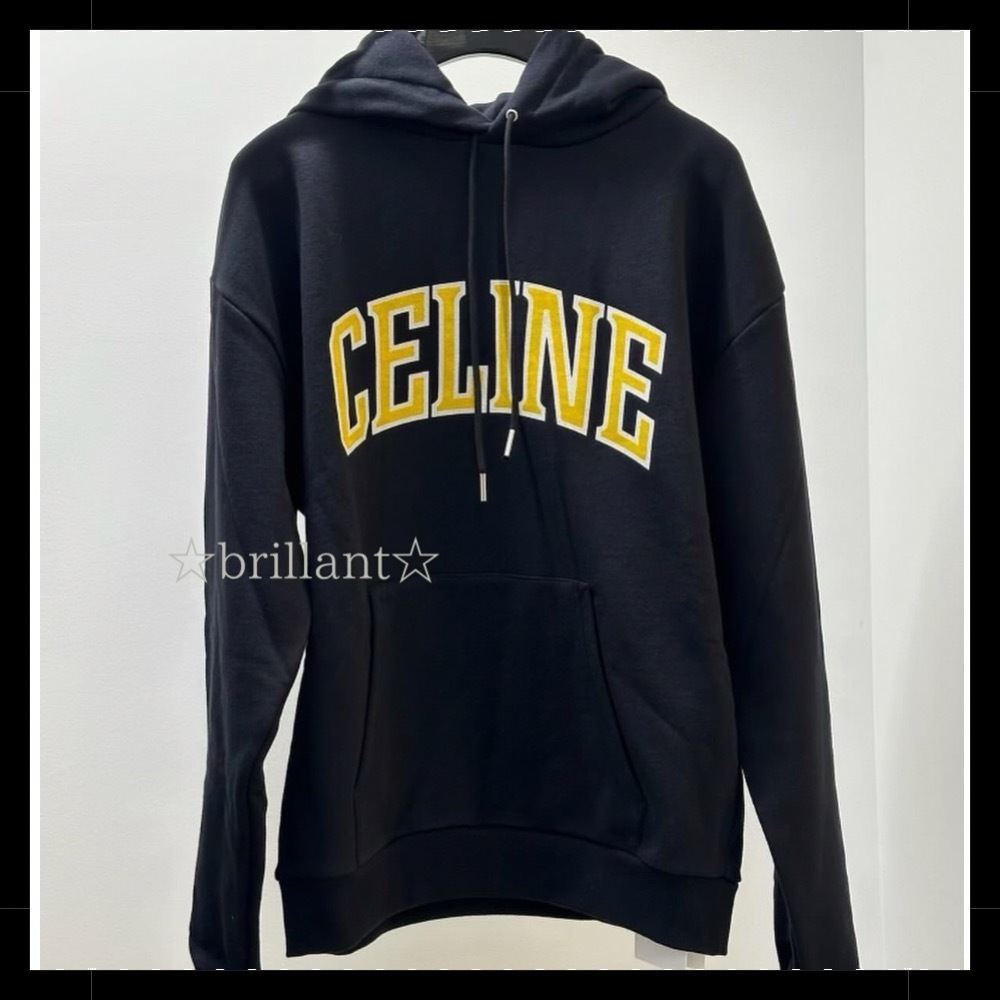 CELINE  |celine loose hoodie in COTTON FLEECE