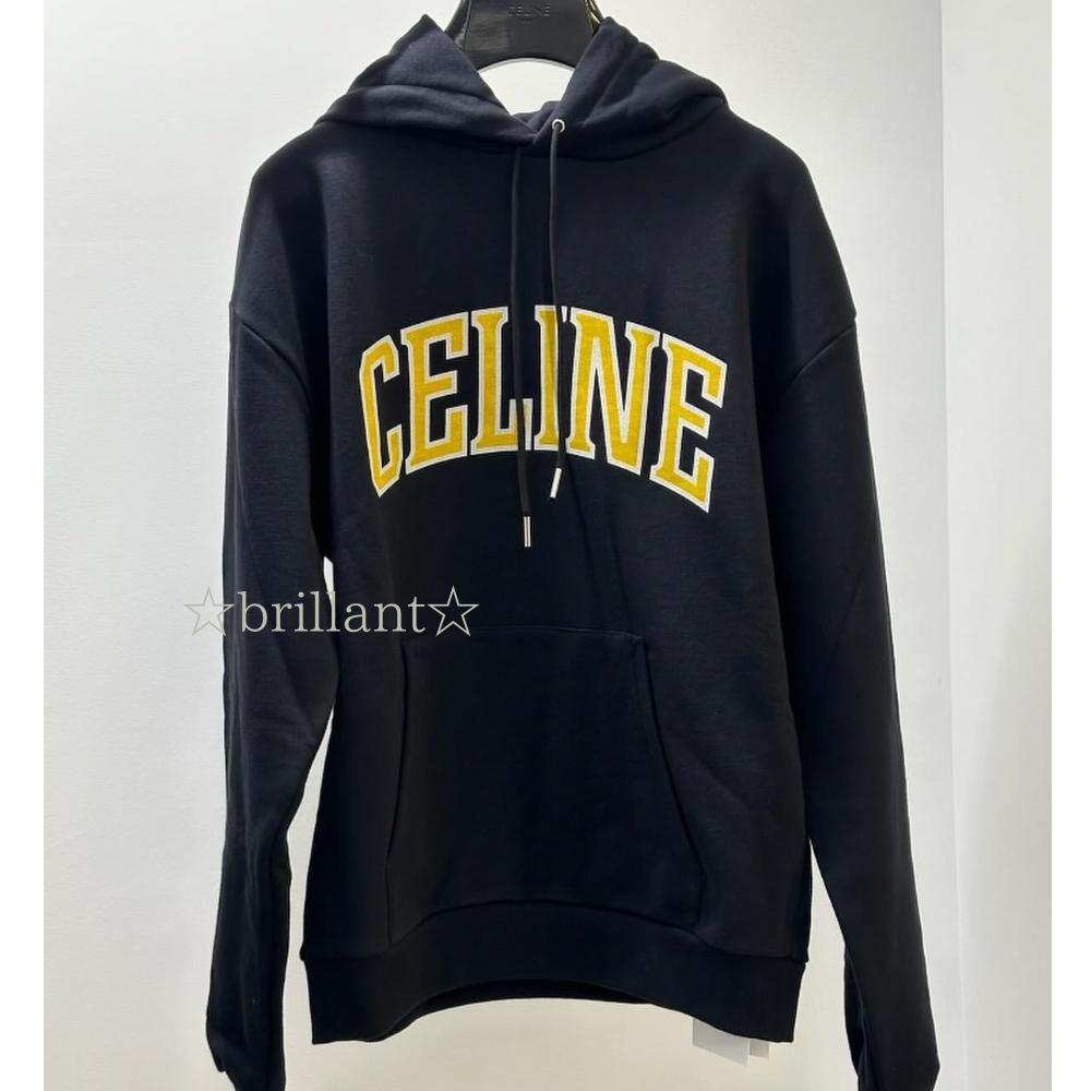 CELINE  |celine loose hoodie in COTTON FLEECE