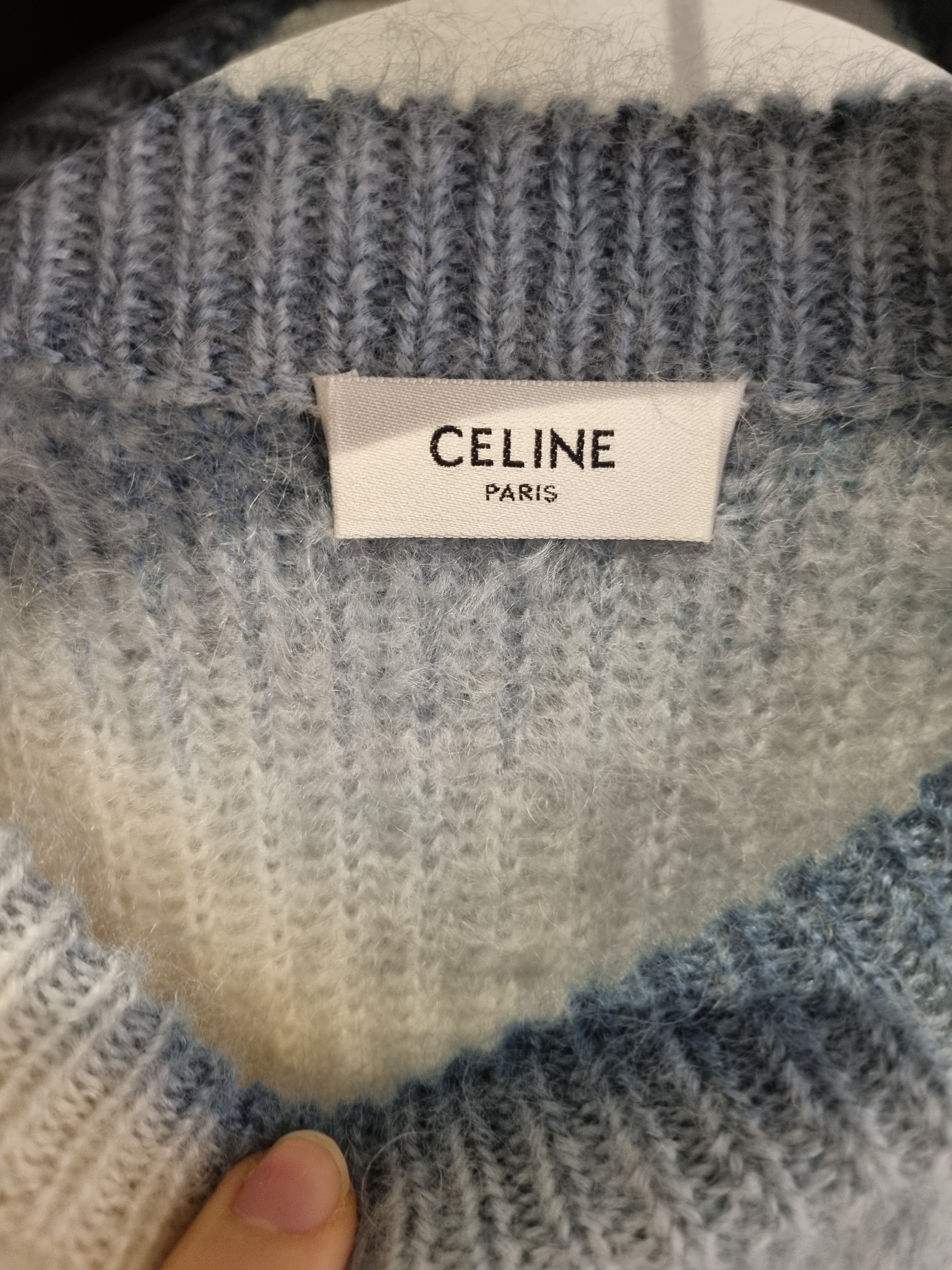 CELINE  |CREW NECK SWEATER IN MOHAIR AND SILK