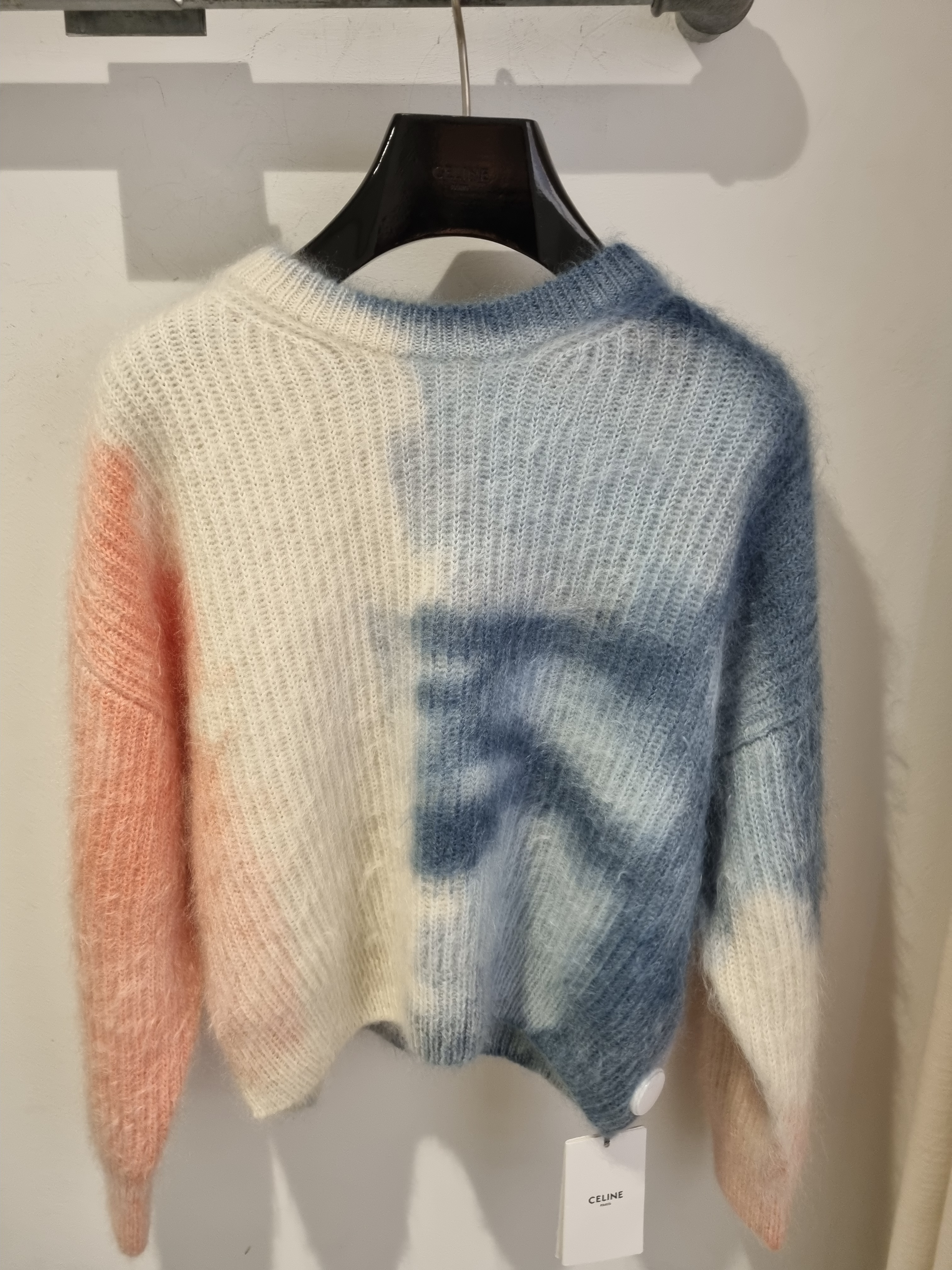 CELINE  |CREW NECK SWEATER IN MOHAIR AND SILK