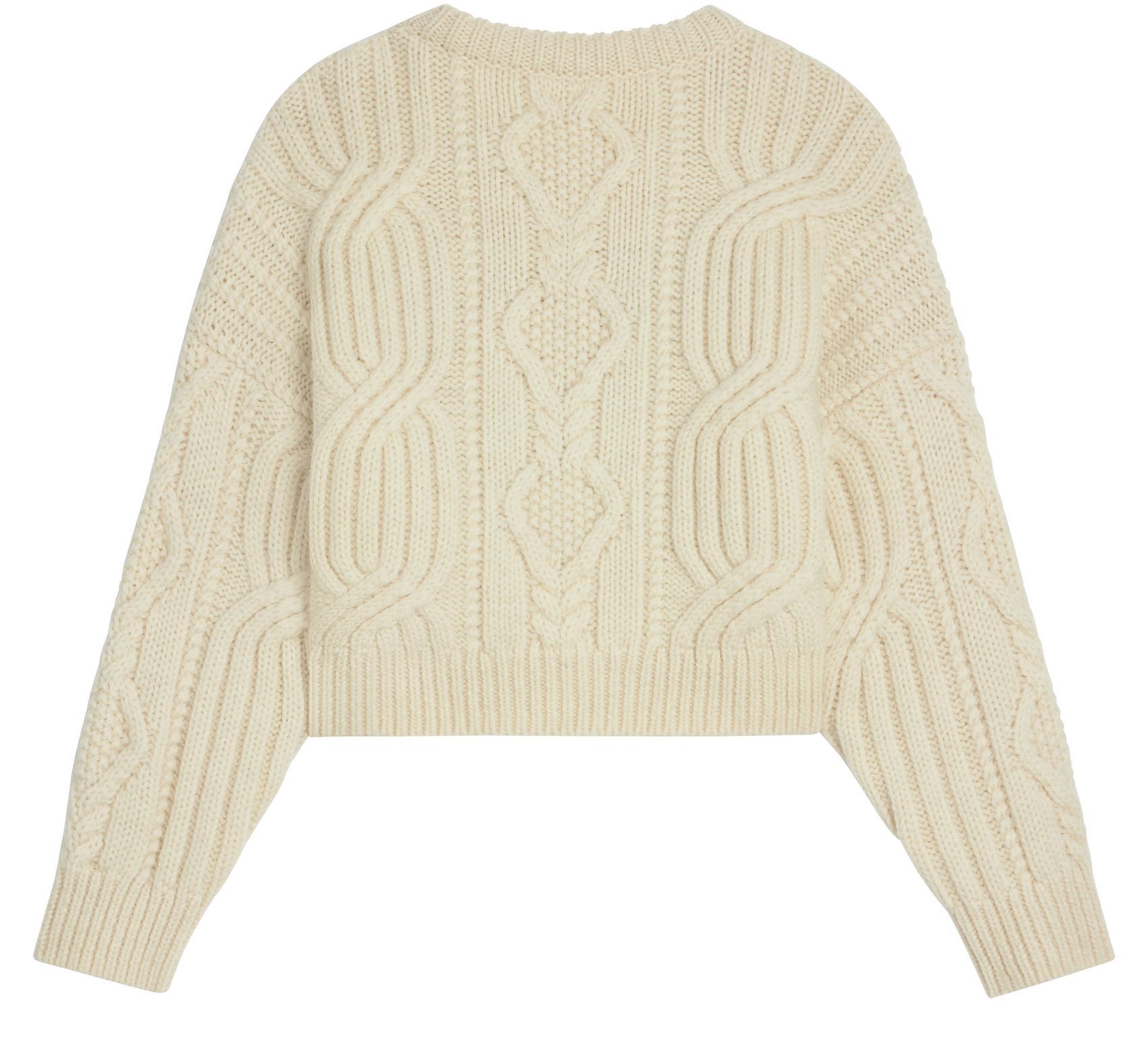 CELINE  |triomphe crew neck sweater in aran wool