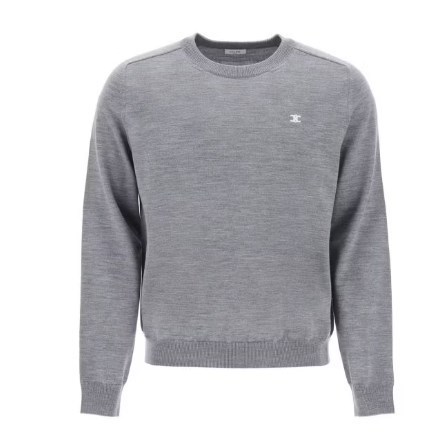 CELINE  |triomphe crew neck sweater in wool