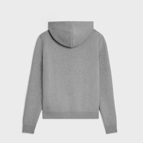 CELINE  |triomphe hooded sweater in wool and cashmere