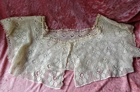 CHARMING Edwardian Hand Crochet Lace Corset Cover Top,Wear As Crop Top,Use in Heirloom Sewing, Farmhouse French Country Decor, C