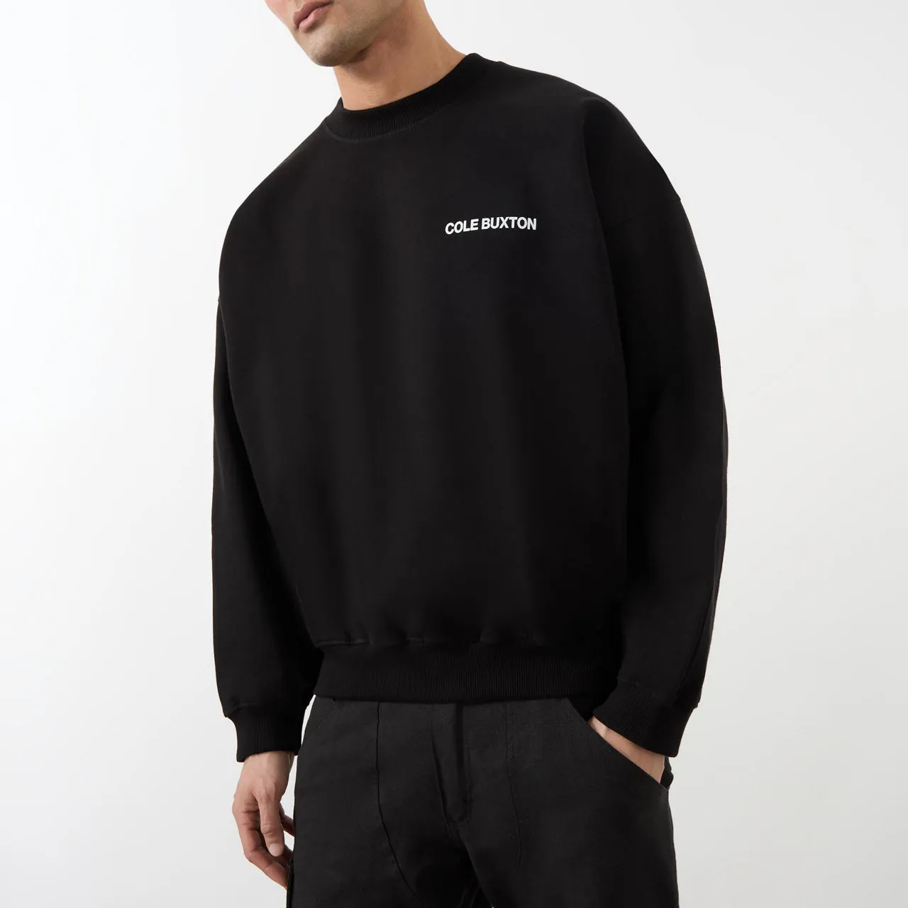 COLE BUXTON Sportswear Logo Sweatshirt - Black