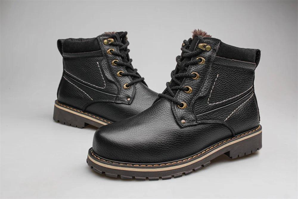 Comfortable Leather Men's Casual Shoes: P8988 Boots