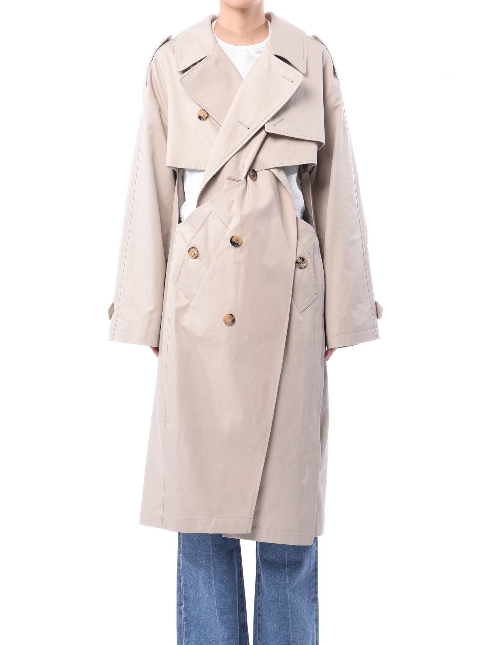 Coperni Twisted Cut-out Trench Coat