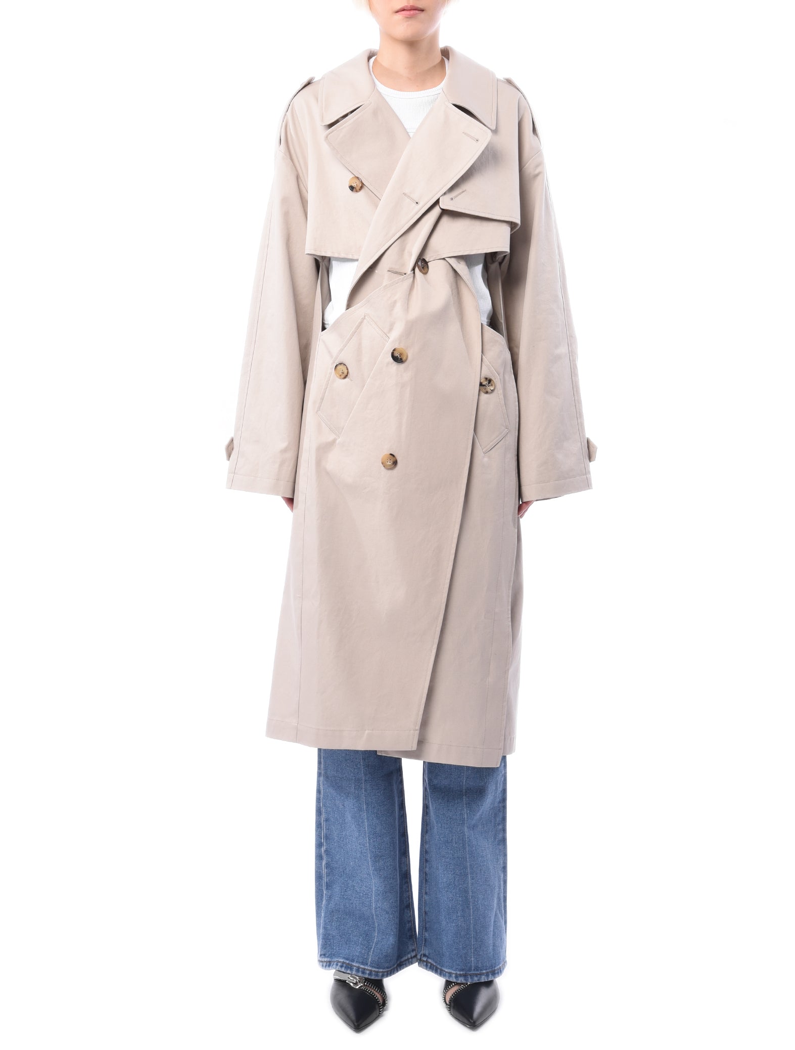 Coperni Twisted Cut-out Trench Coat