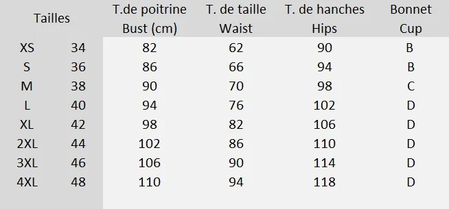 Corset avec jarretelles amovibles